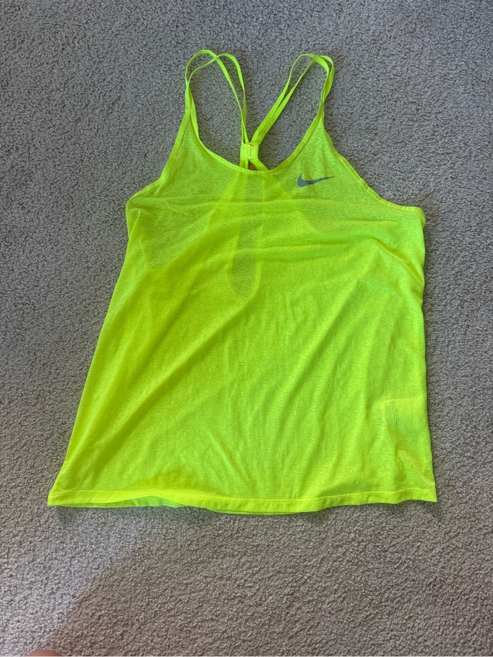 Nike Women's Neon Lime Strappy Tank Top